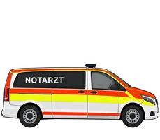 Notarzteinsatzfahrzeug (NEF), Seitenansicht